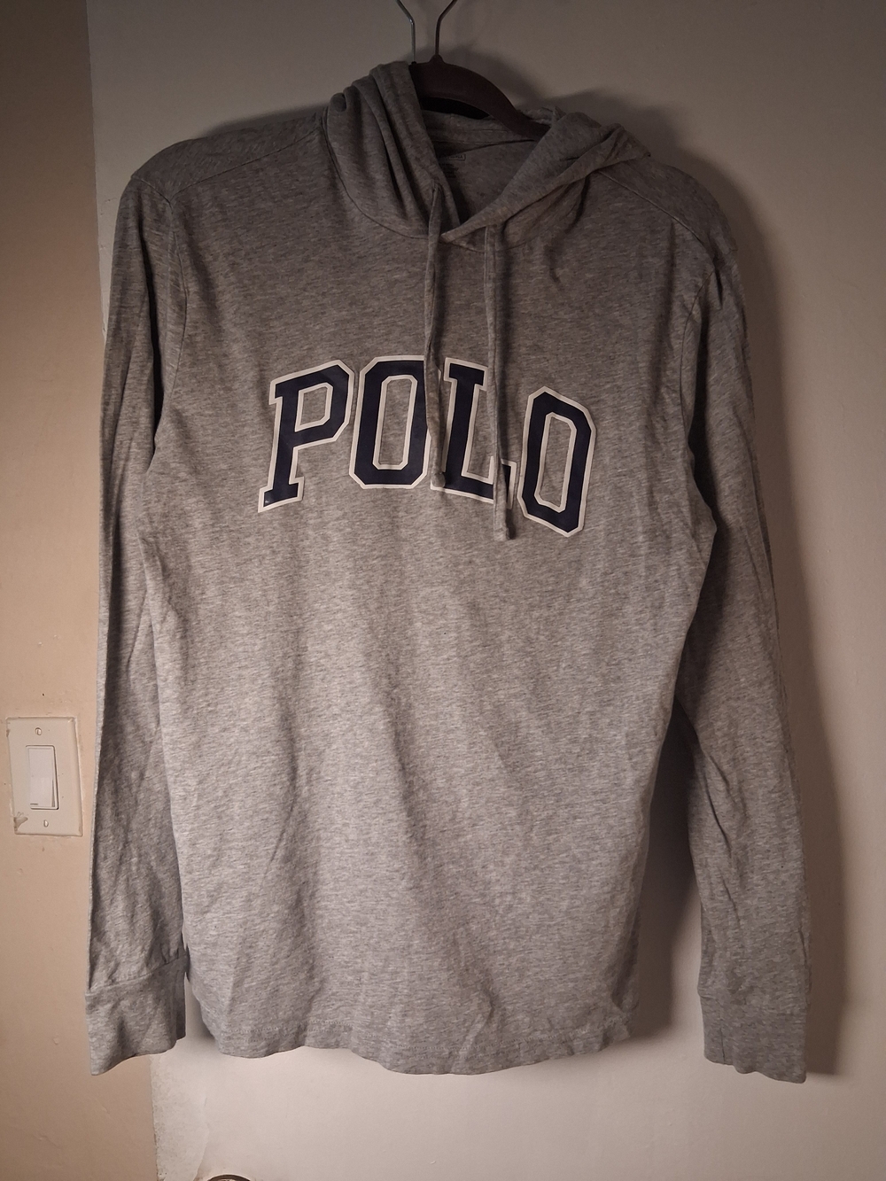 Polo by Ralph Lauren Men's Gray Hoodie Long-Sleeve Pullover